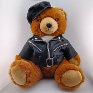 Hard Rock Cafe teddy bear with jacket and hat